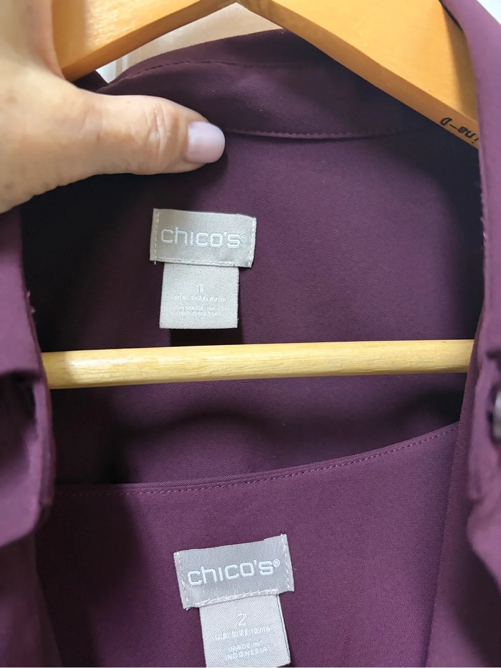 Chico's Maroon Two-Piece Tunic Set